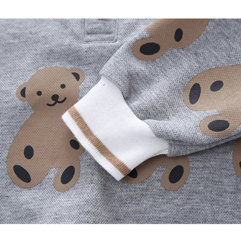 Set Tuta 2 Pezzi Polo e Pantalone per Bambini con Orsetti