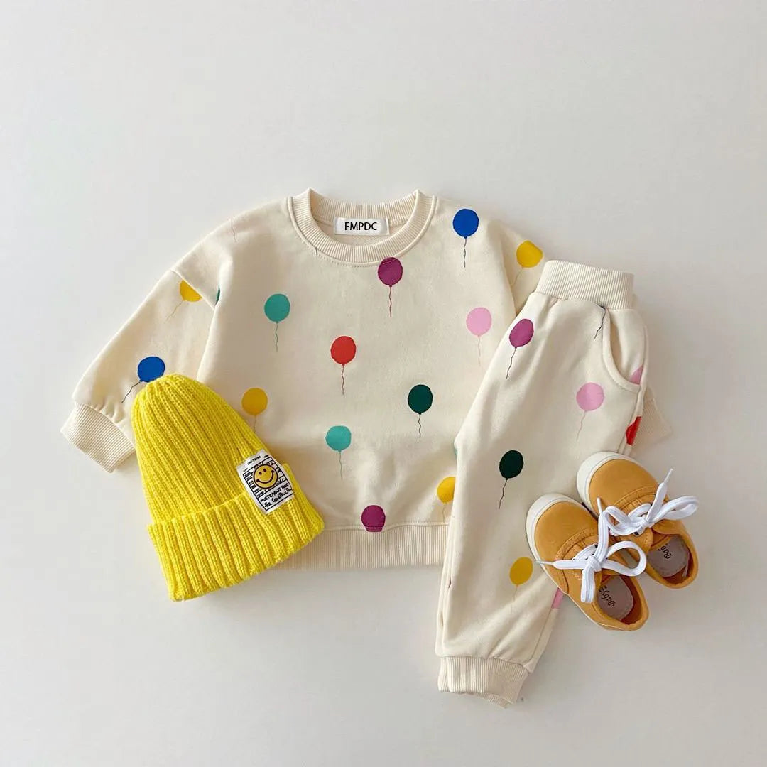 Ensemble de survêtement en coton à motif ballons