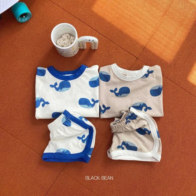 Ensemble survêtement 2 pièces t-shirt et short multivariant enfant