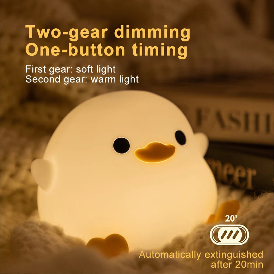 Luce notturna a LED Anatra Lampada in silicone per bambini
