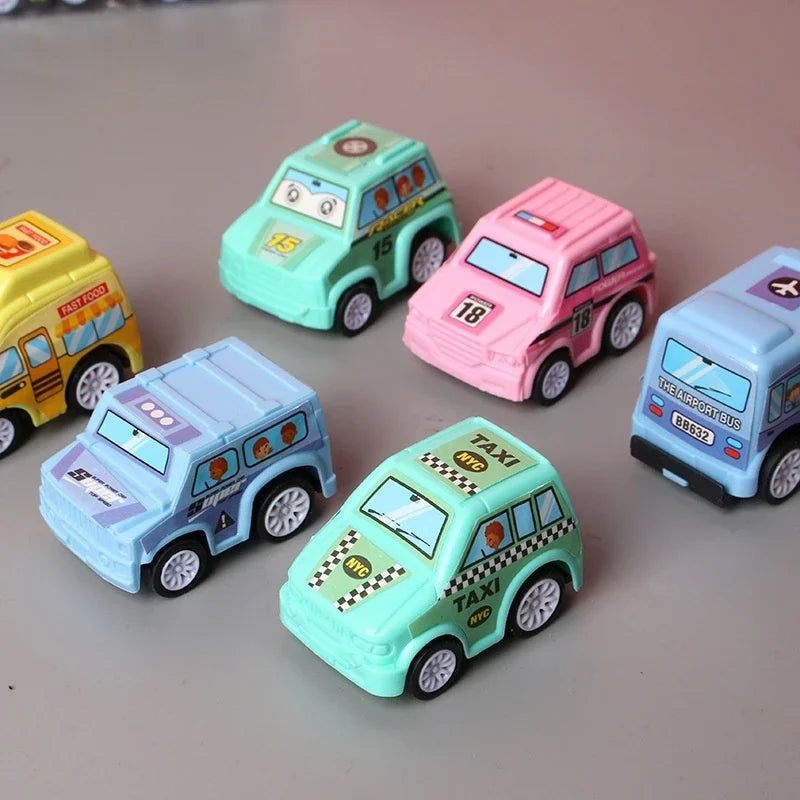 Set da 6 veicoli giocattolo con borsa per bambini multivariante
