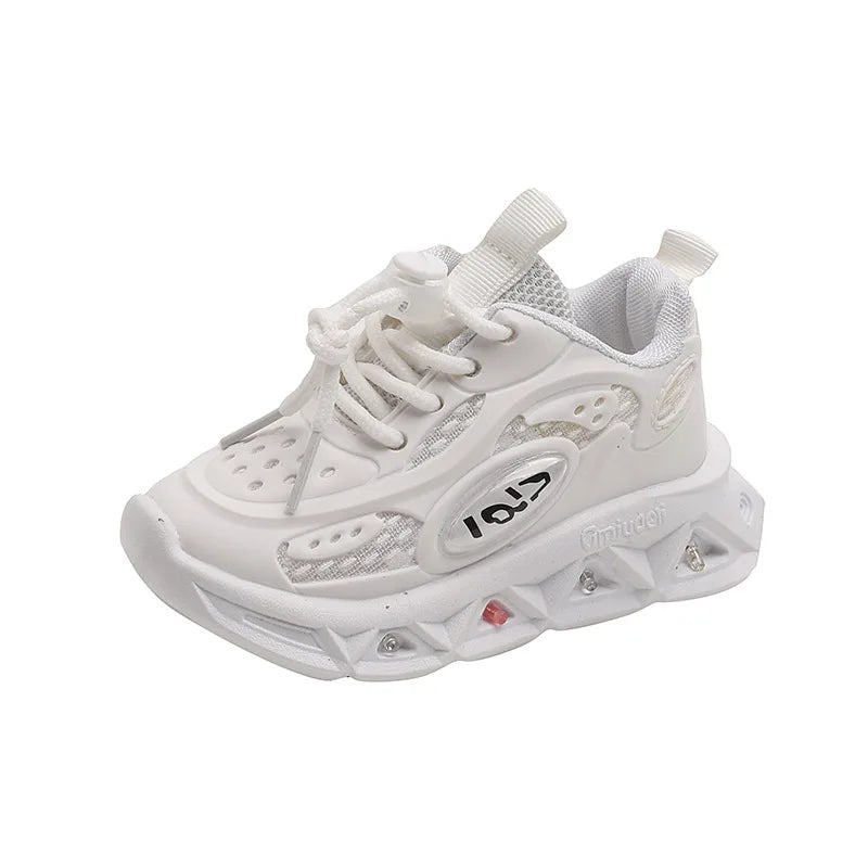 Scarpe Sneakers Traspiranti con LED Multicolore per Bambini