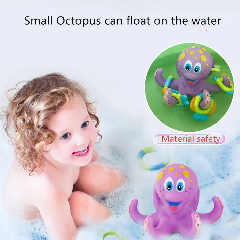 Juego de Baño Pulpo Flotante y Aros