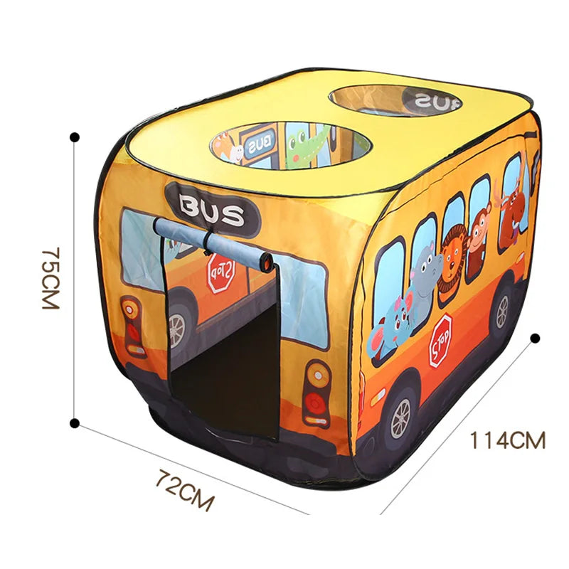 Tienda de juegos emergente plegable para autobús