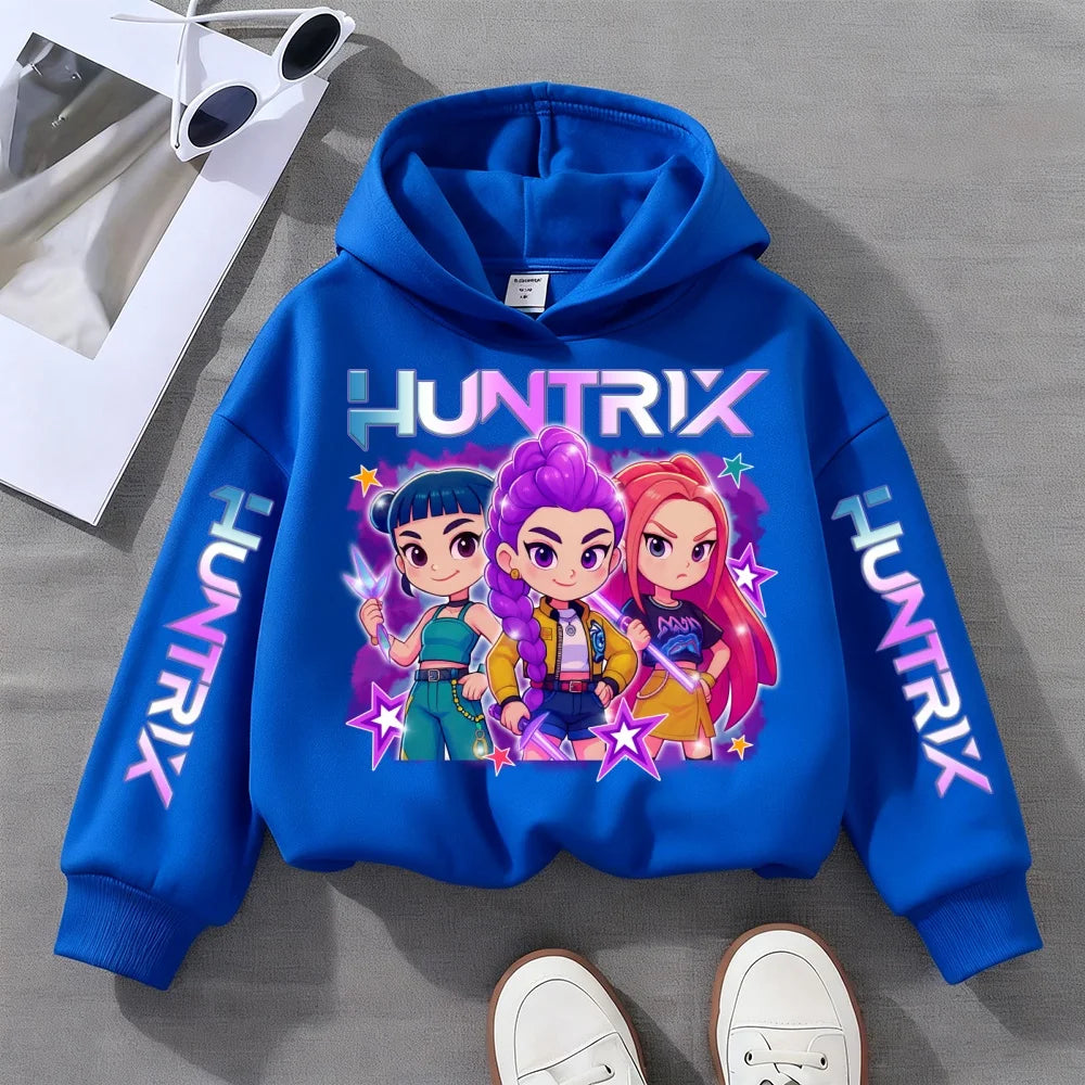 Felpa con Cappuccio KPOP in Vari colori da 3 a 14 Anni