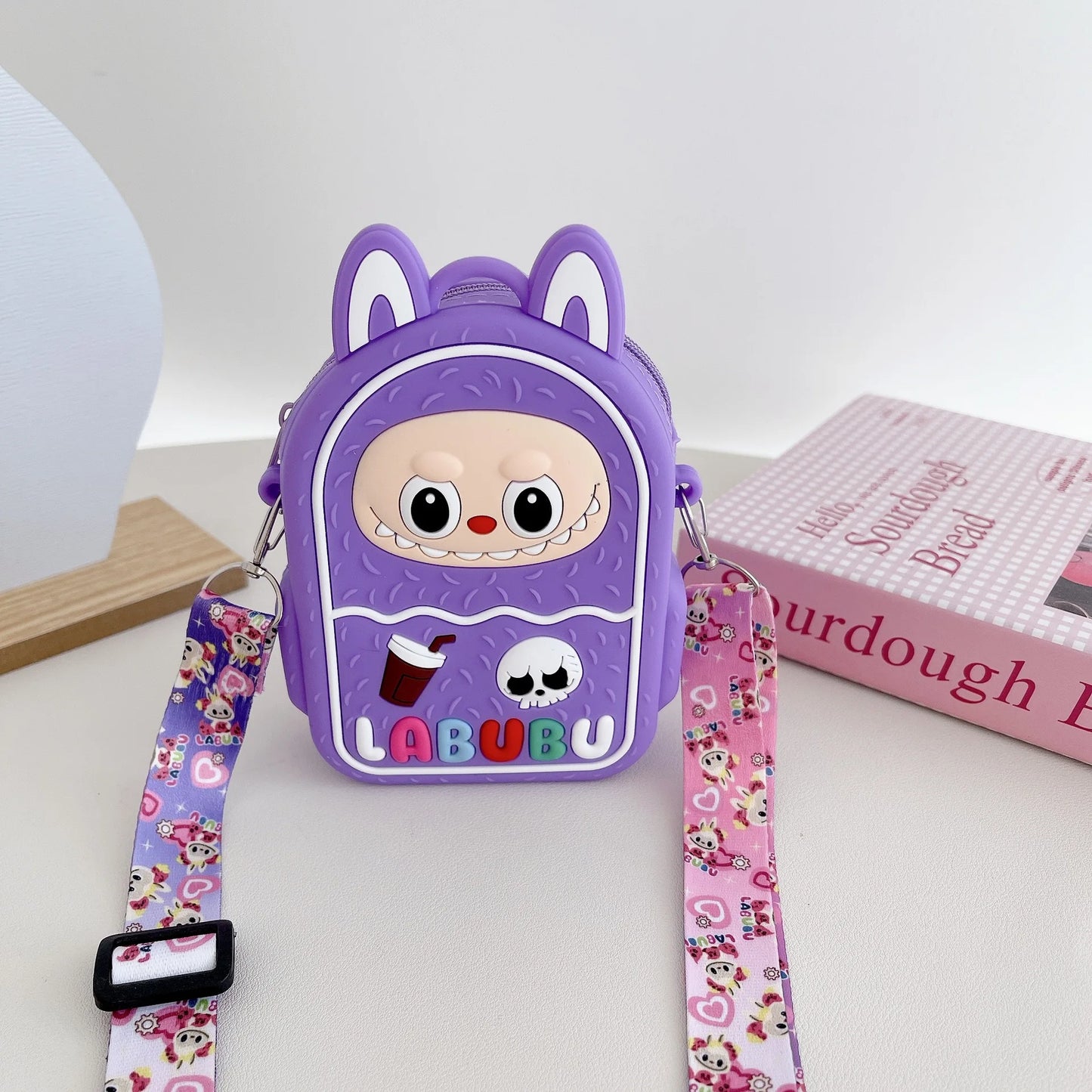 Borsa Labubu a tracolla in Silicone portaoggetti