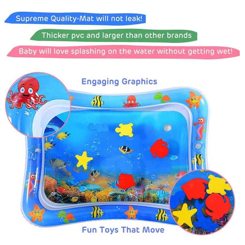 Tapis de jeu gonflable multi-variantes avec eau pour enfants