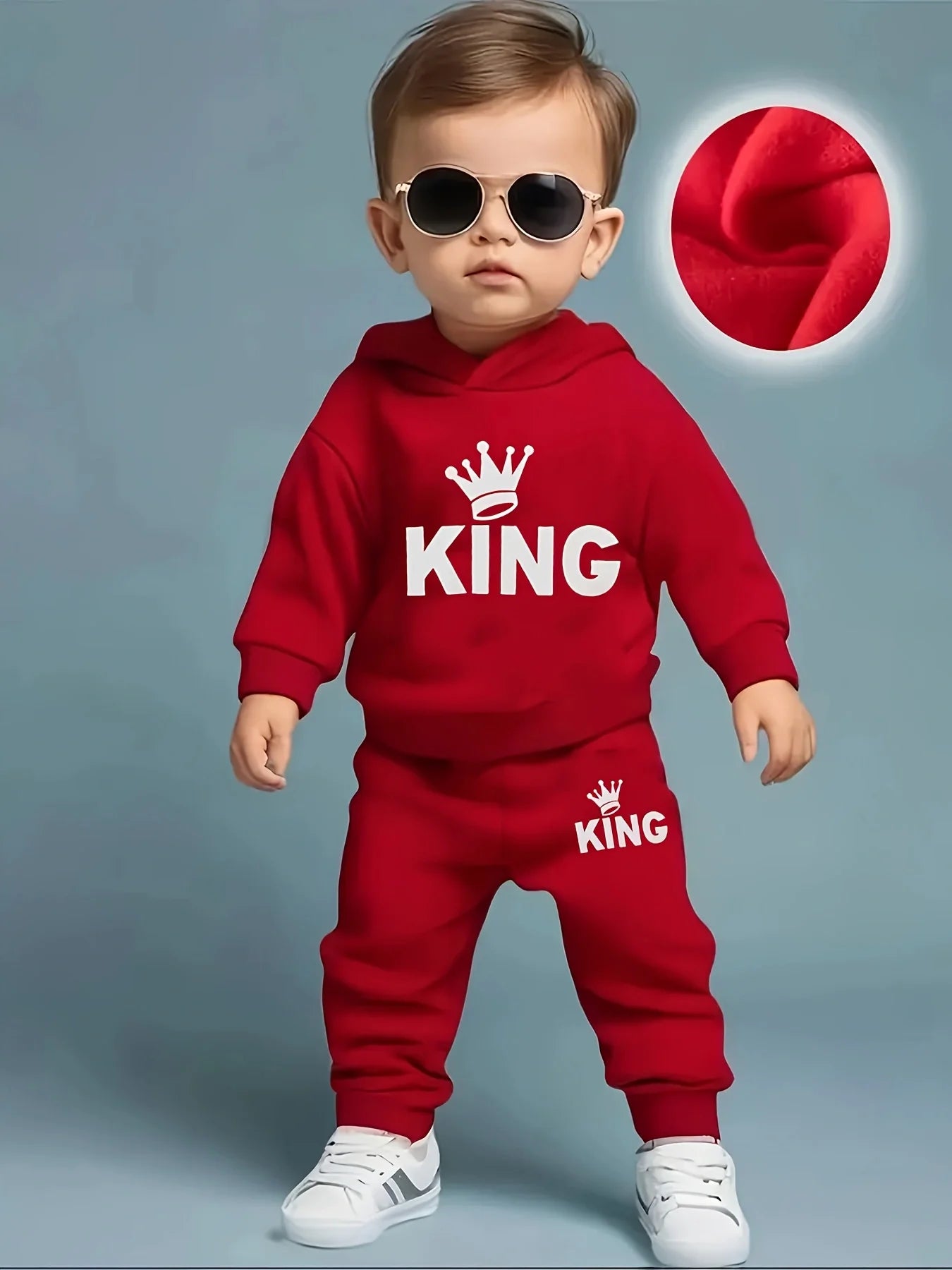 Set Tuta Felpa e Pantaloni Baby Boy KING