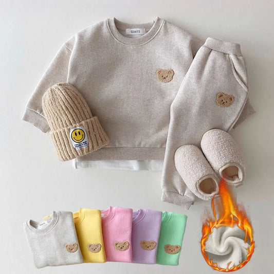 Ensemble survêtement enfant ours multicolore en coton