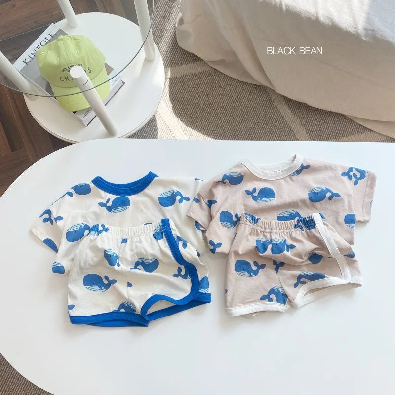 Ensemble survêtement 2 pièces t-shirt et short multivariant enfant