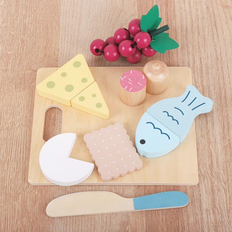 Jeu de nourriture en bois multivarié pour enfants