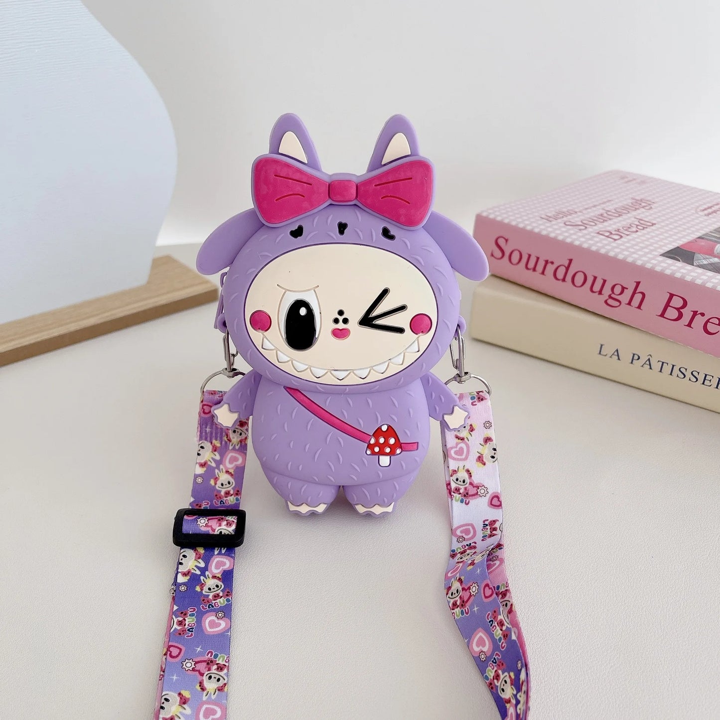 Borsa Labubu a tracolla in Silicone portaoggetti