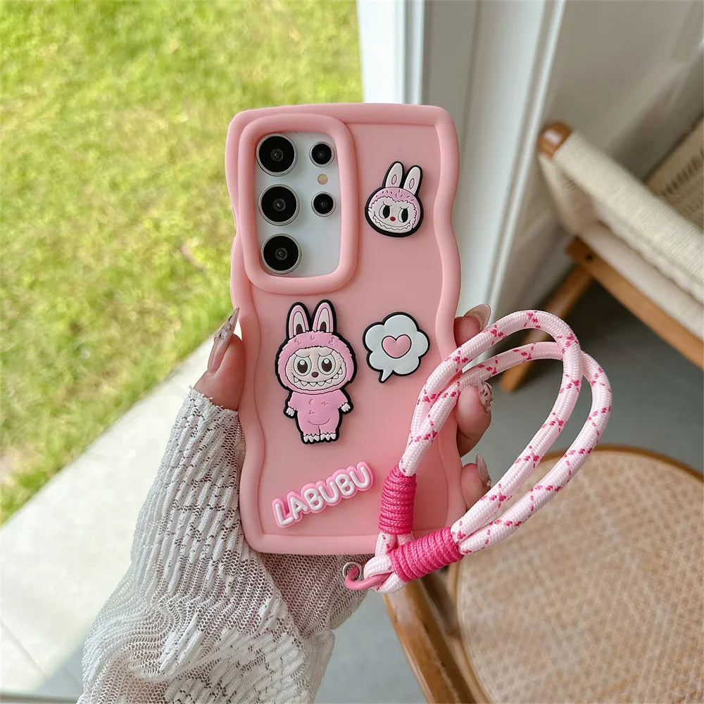 Cover Labubu Multicolore per Samsung Galaxy in Silicone