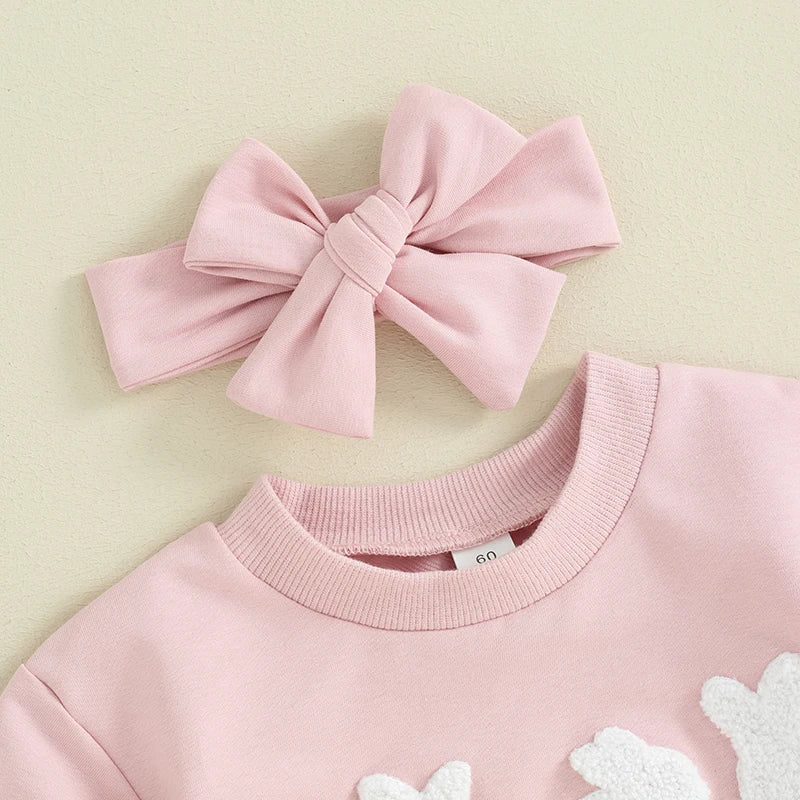 Felpa tutina intera baby Coniglietti con Fascia