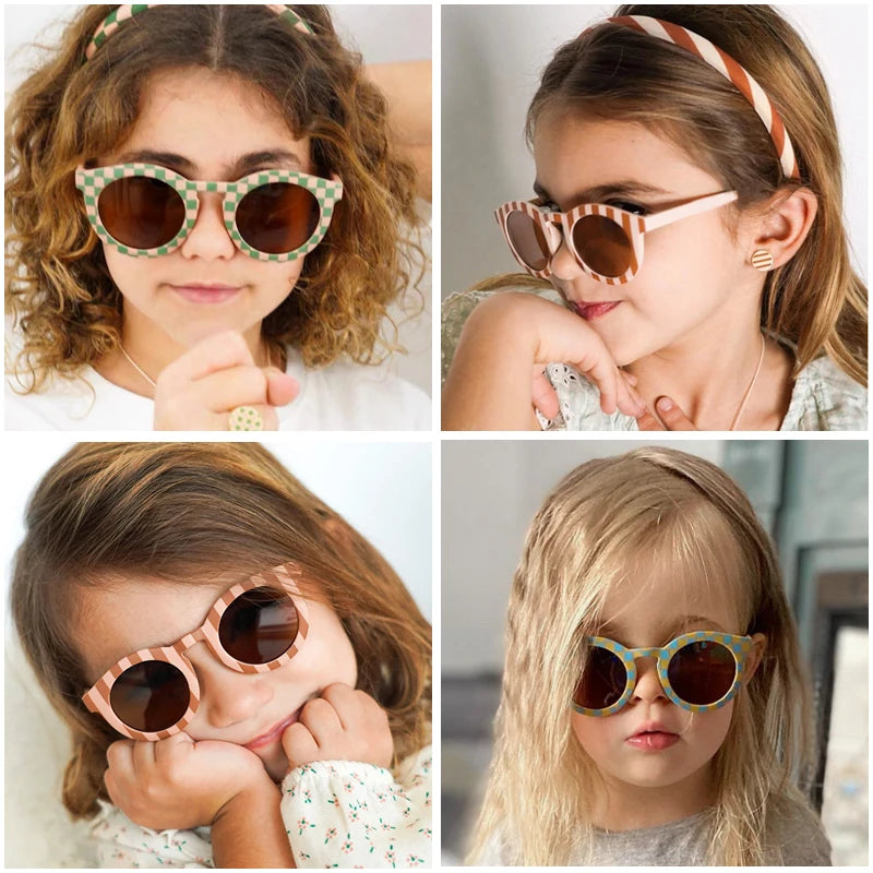 Occhiali da sole colorati "Quadretti" per Bambini Multivariante