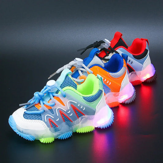 Scarpe da Corsa Traspiranti con LED per Bambini Multivariante
