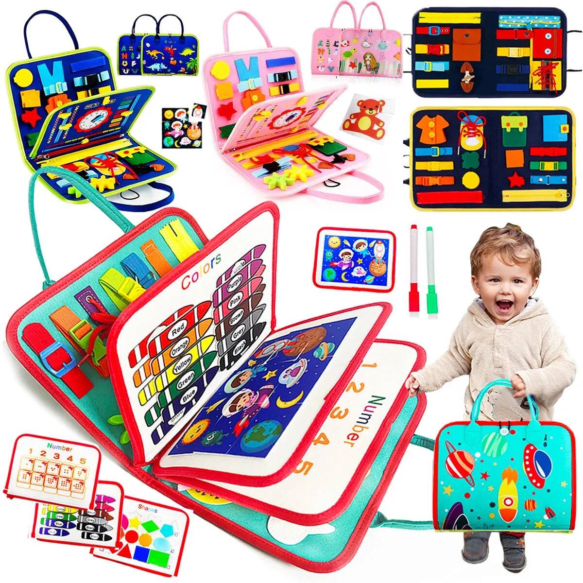 Busy board Montessori activity board tavoletta sensoriale