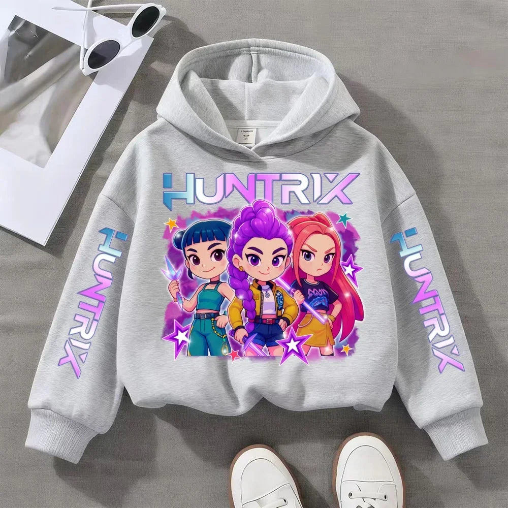 Felpa con Cappuccio KPOP in Vari colori da 3 a 14 Anni