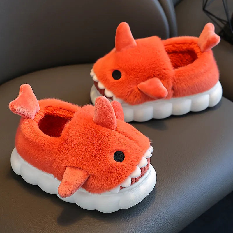 Chaussons requin rembourrés antidérapants pour enfants et adolescents