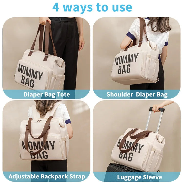 Borsa fasciatoio grande con scomparti mommy