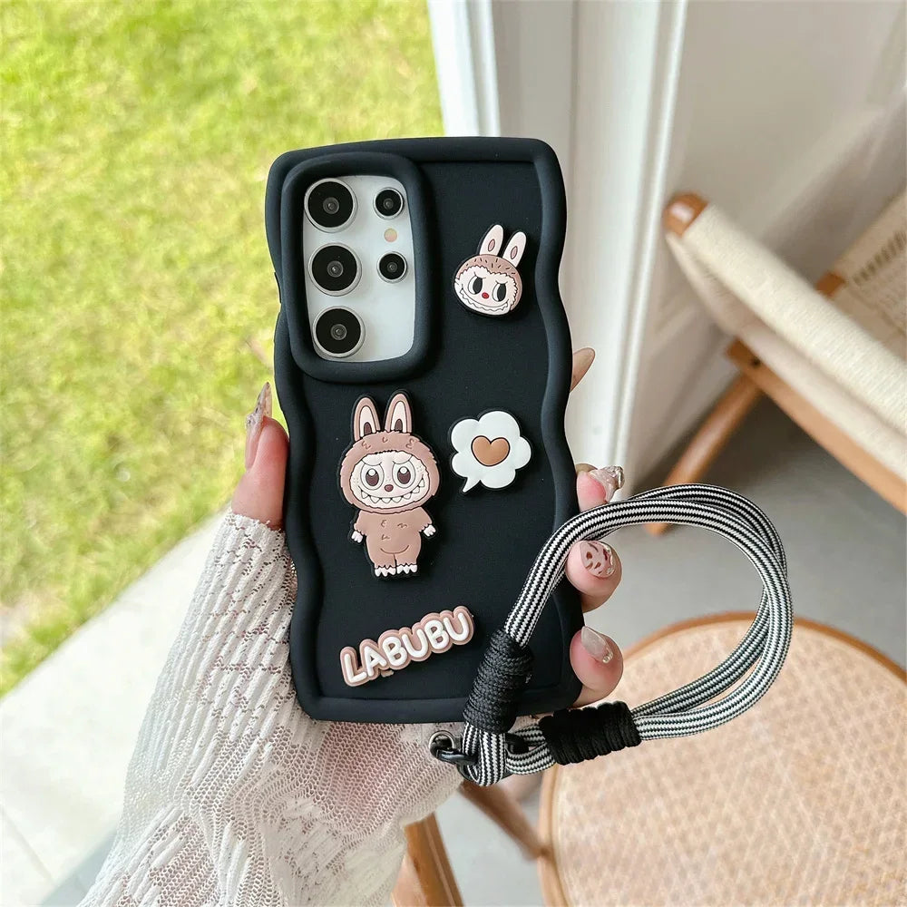 Cover Labubu Multicolore per Samsung Galaxy in Silicone