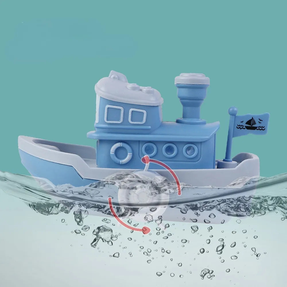 Juguete de baño de barco con resorte