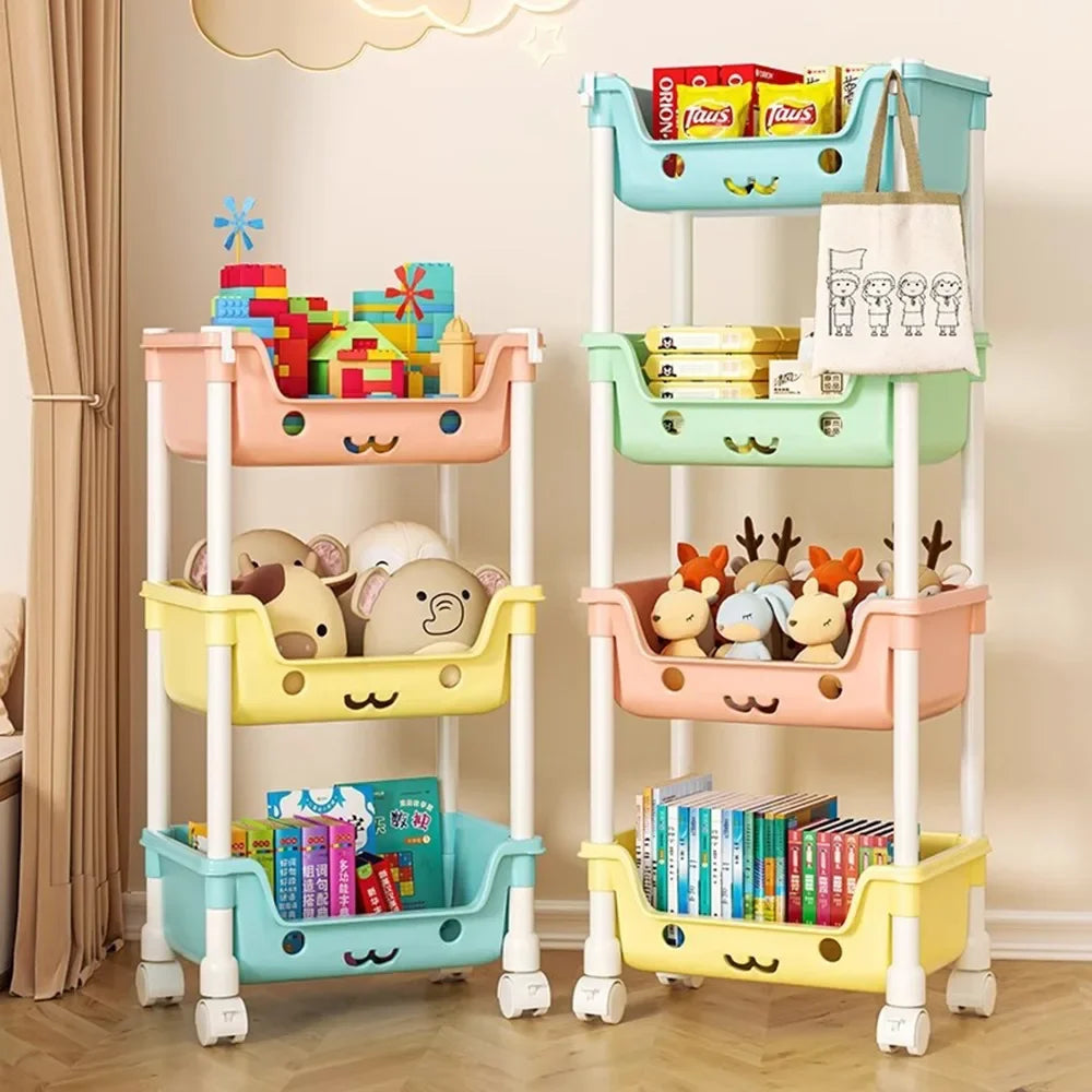 Carrello portagiocattoli componibile e smontabile per bambini