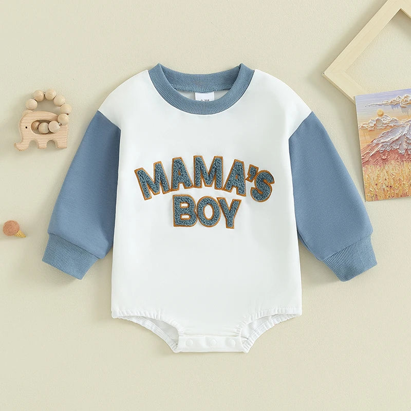 Felpa tutina intera baby Mama's boy multivariante