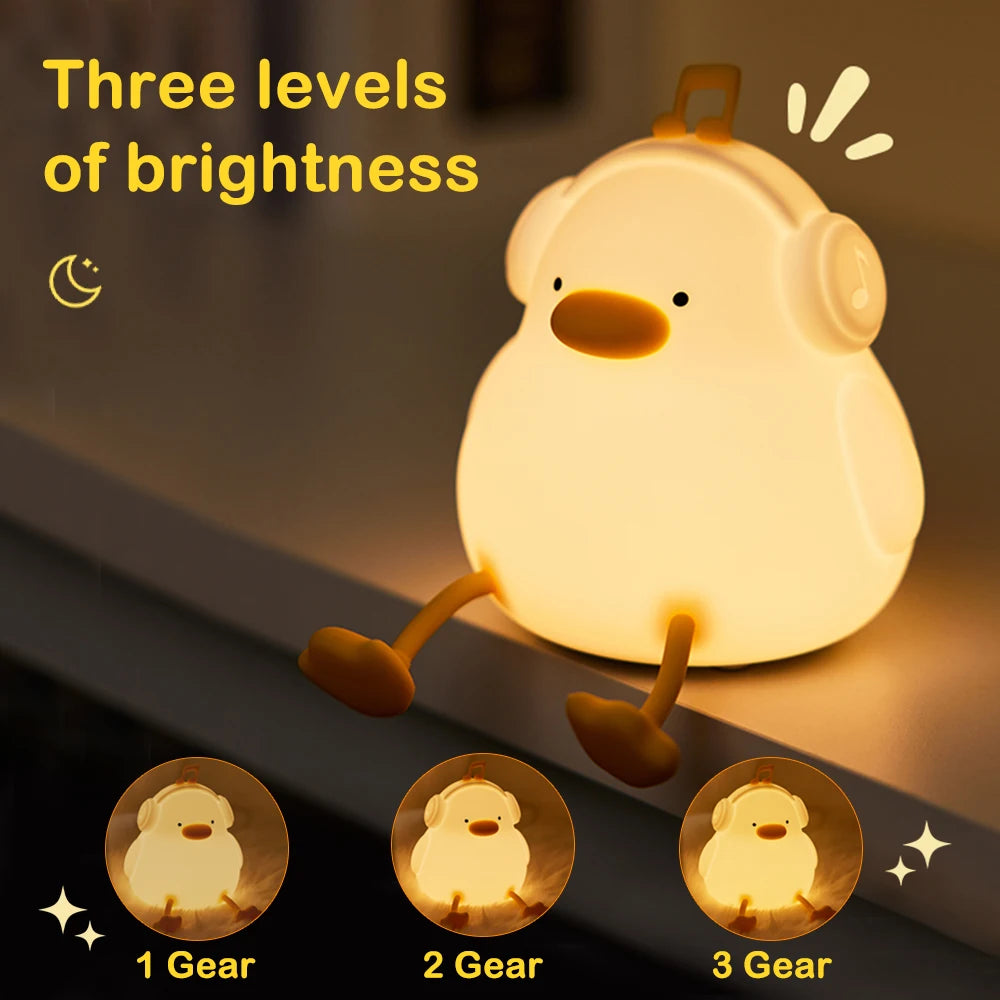 Luce notturna a LED Anatra Lampada in silicone per bambini
