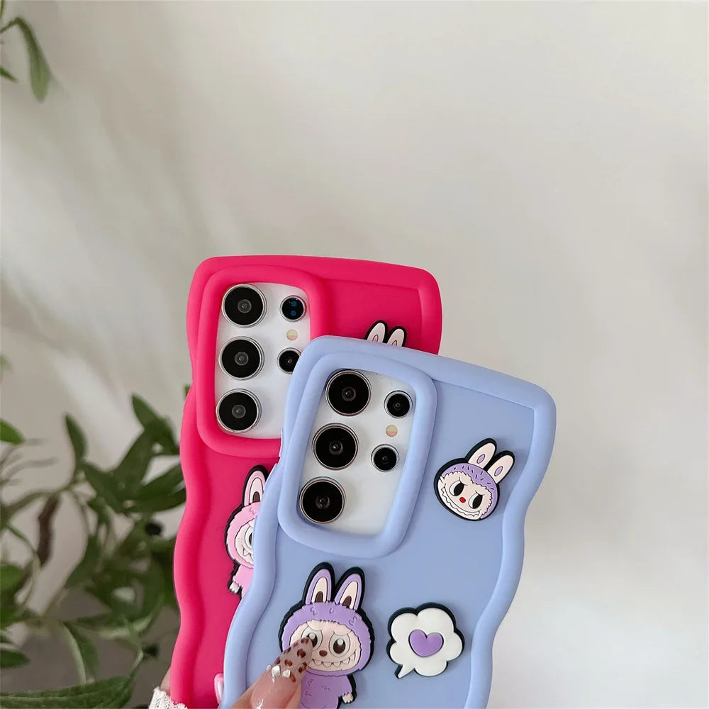 Cover Labubu Multicolore per Samsung Galaxy in Silicone