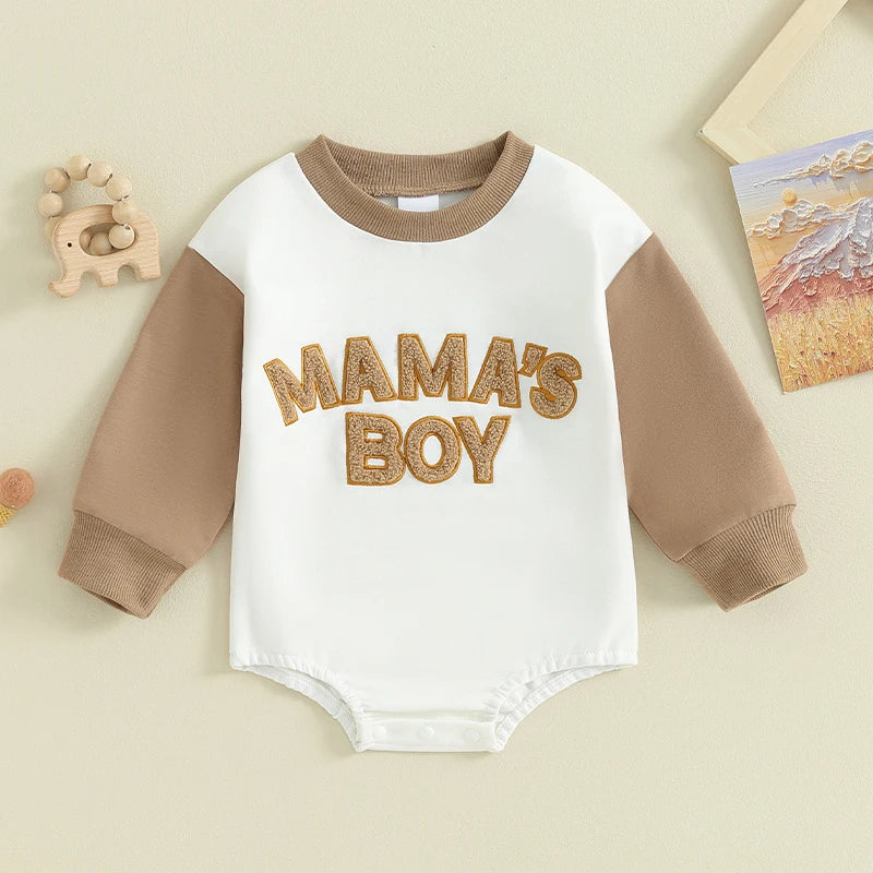 Felpa tutina intera baby Mama's boy multivariante