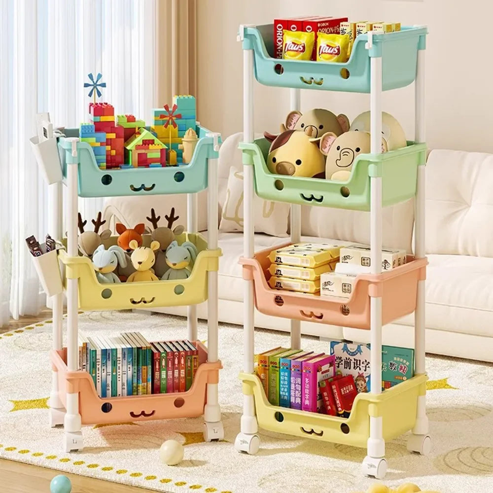 Carrello portagiocattoli componibile e smontabile per bambini