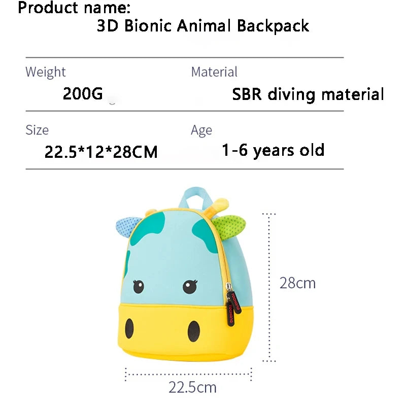 Zaini Asilo e Scuola 3D Animali