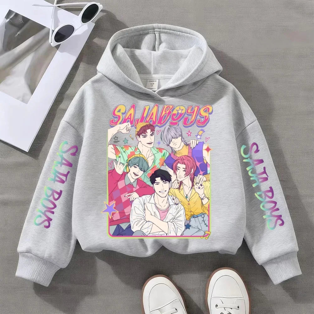 Felpa con Cappuccio KPOP in Vari colori da 3 a 14 Anni