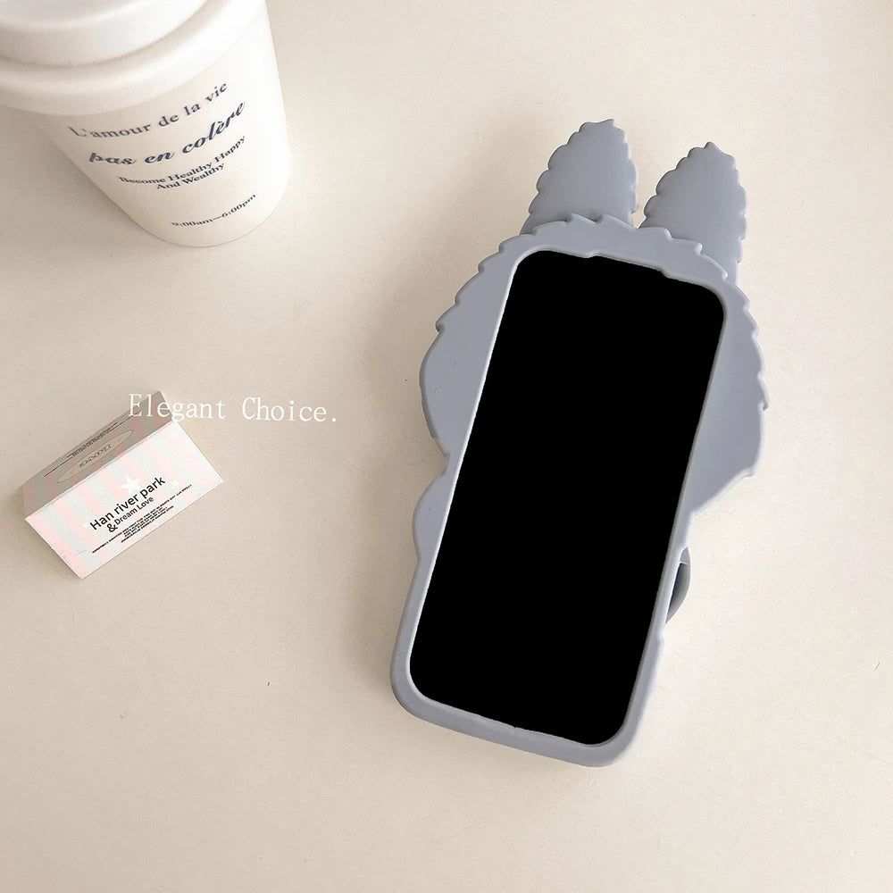 Labubu  Cover in Silicone Morbido Grande per Iphone