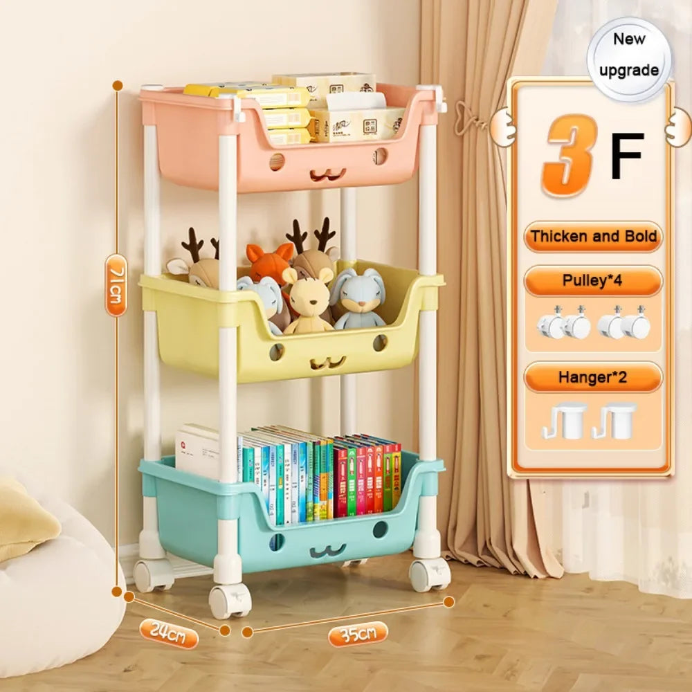 Carrello portagiocattoli componibile e smontabile per bambini