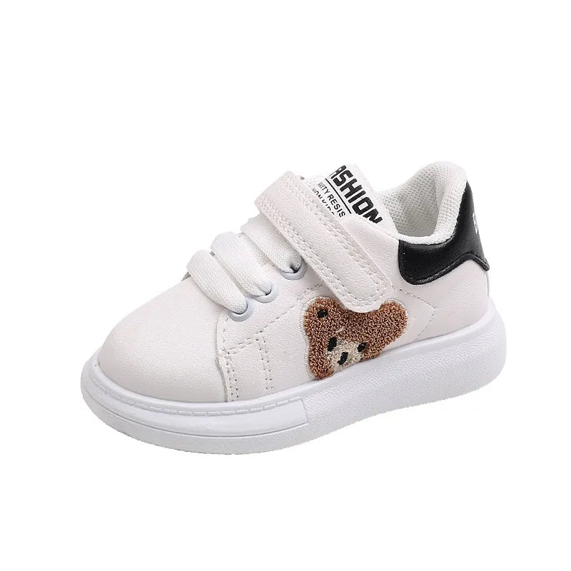 Scarpe Sportive Velcro e Stringhe con Orsetto per Bambini