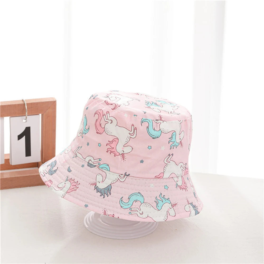 Cappellino a secchiello stampa fantasia per bambini multivariante