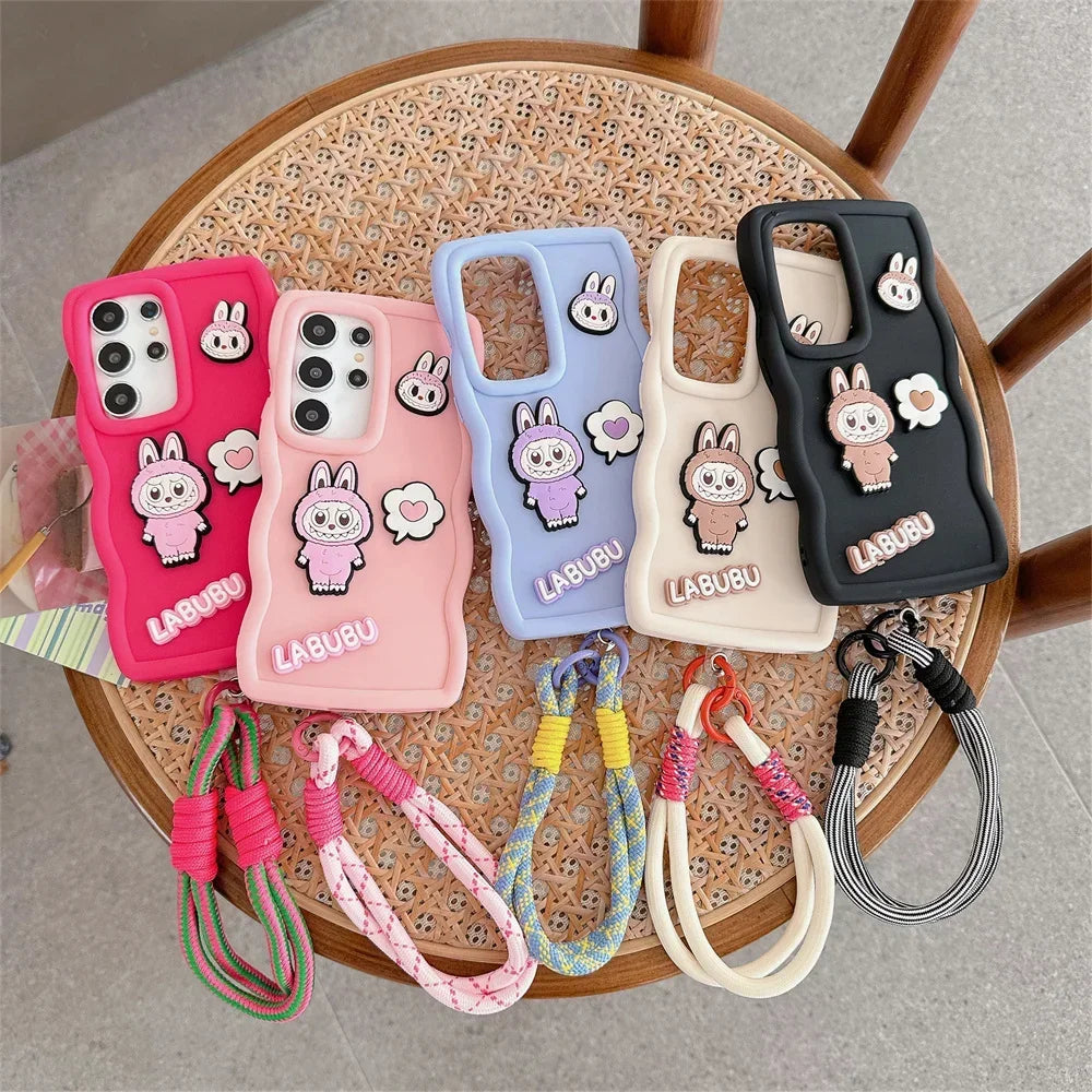 Cover Labubu Multicolore per Samsung Galaxy in Silicone