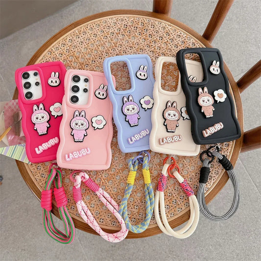 Cover Labubu Multicolore per Samsung Galaxy in Silicone