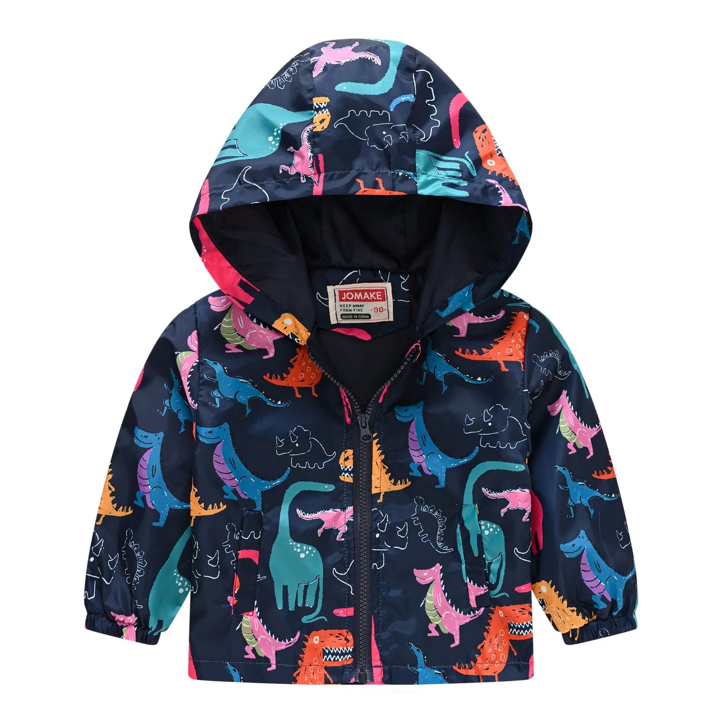 Giacca Antivento Impermeabile con Cappuccio e Zip per Bambini Multivariante