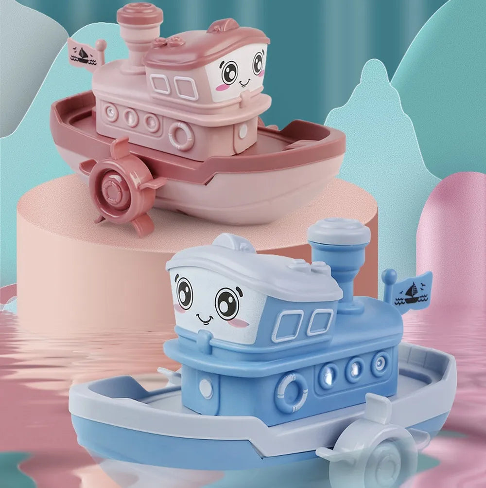 Juguete de baño de barco con resorte