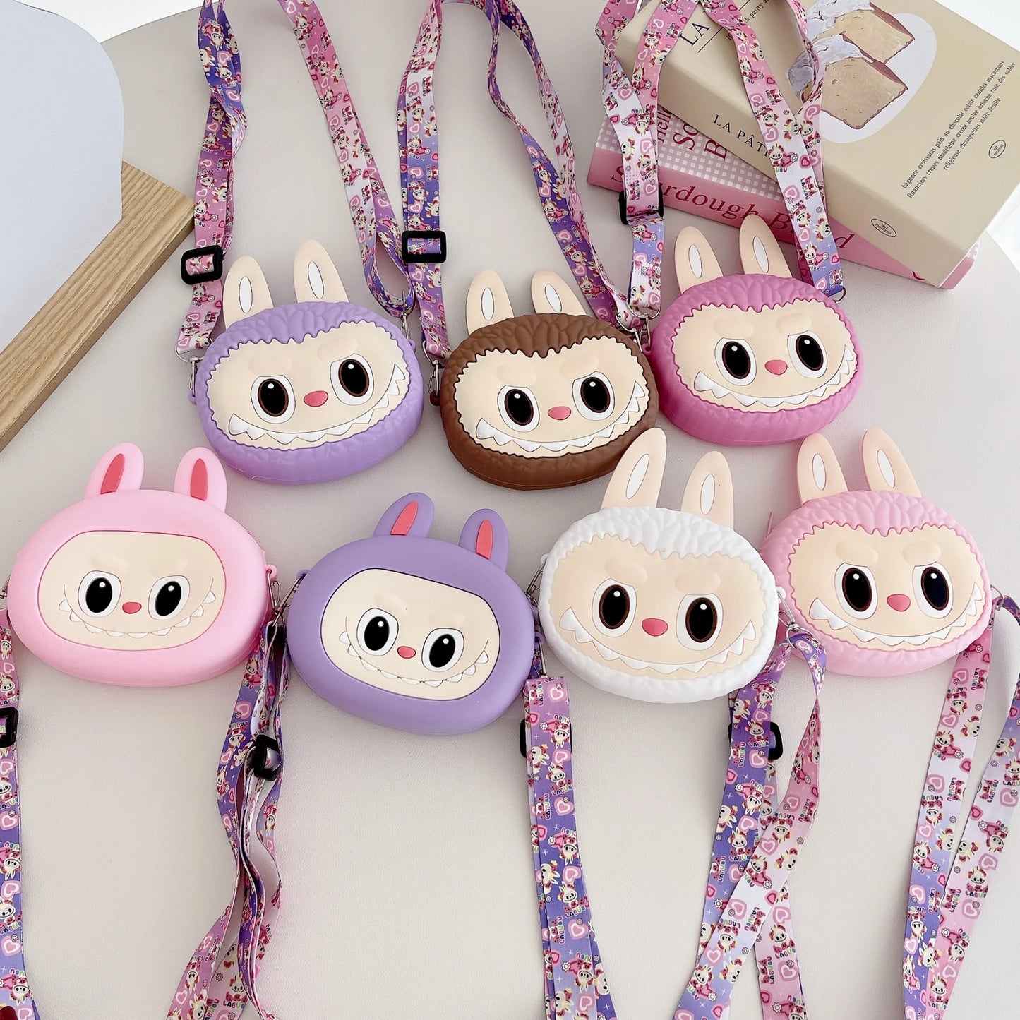 Borsa Labubu a tracolla in Silicone portaoggetti