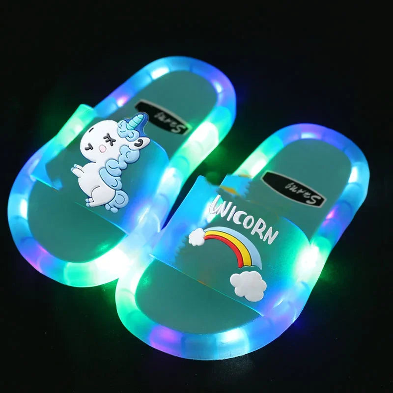 Ciabatte Unicorno con LED per bambini multivariante
