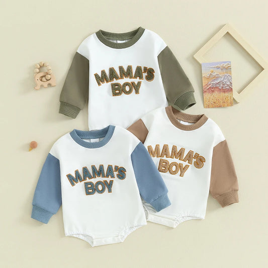 Felpa tutina intera baby Mama's boy multivariante