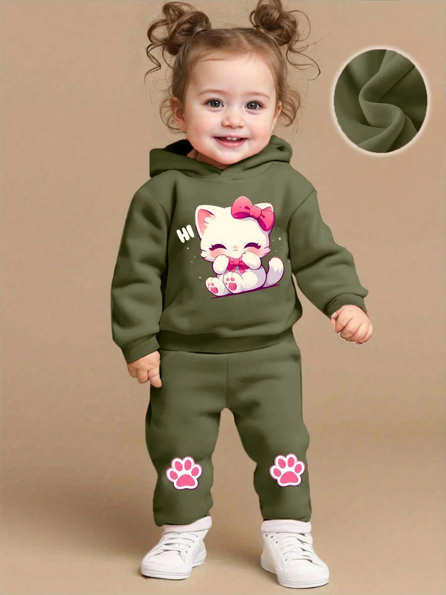Completo Baby 2 Pezzi - Pink Cat - Da 1 a 3 Anni