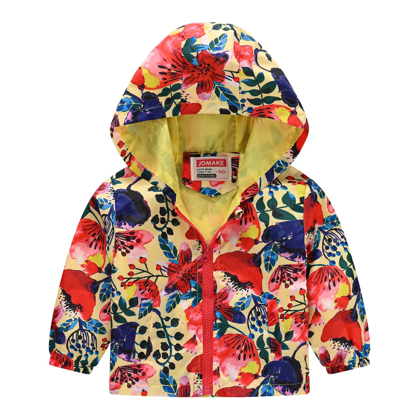 Giacca Antivento Impermeabile con Cappuccio e Zip per Bambini Multivariante