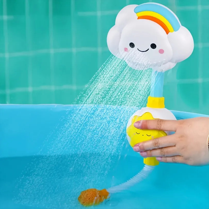 Juego de rociar nubes para bañar al bebé