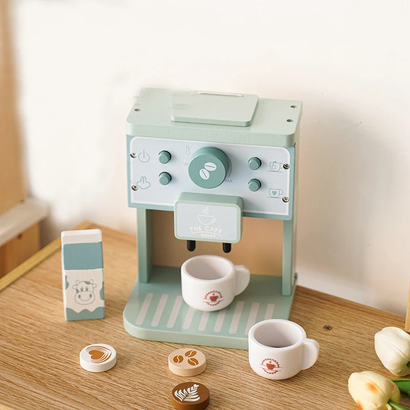 Jeu de machine à café en bois