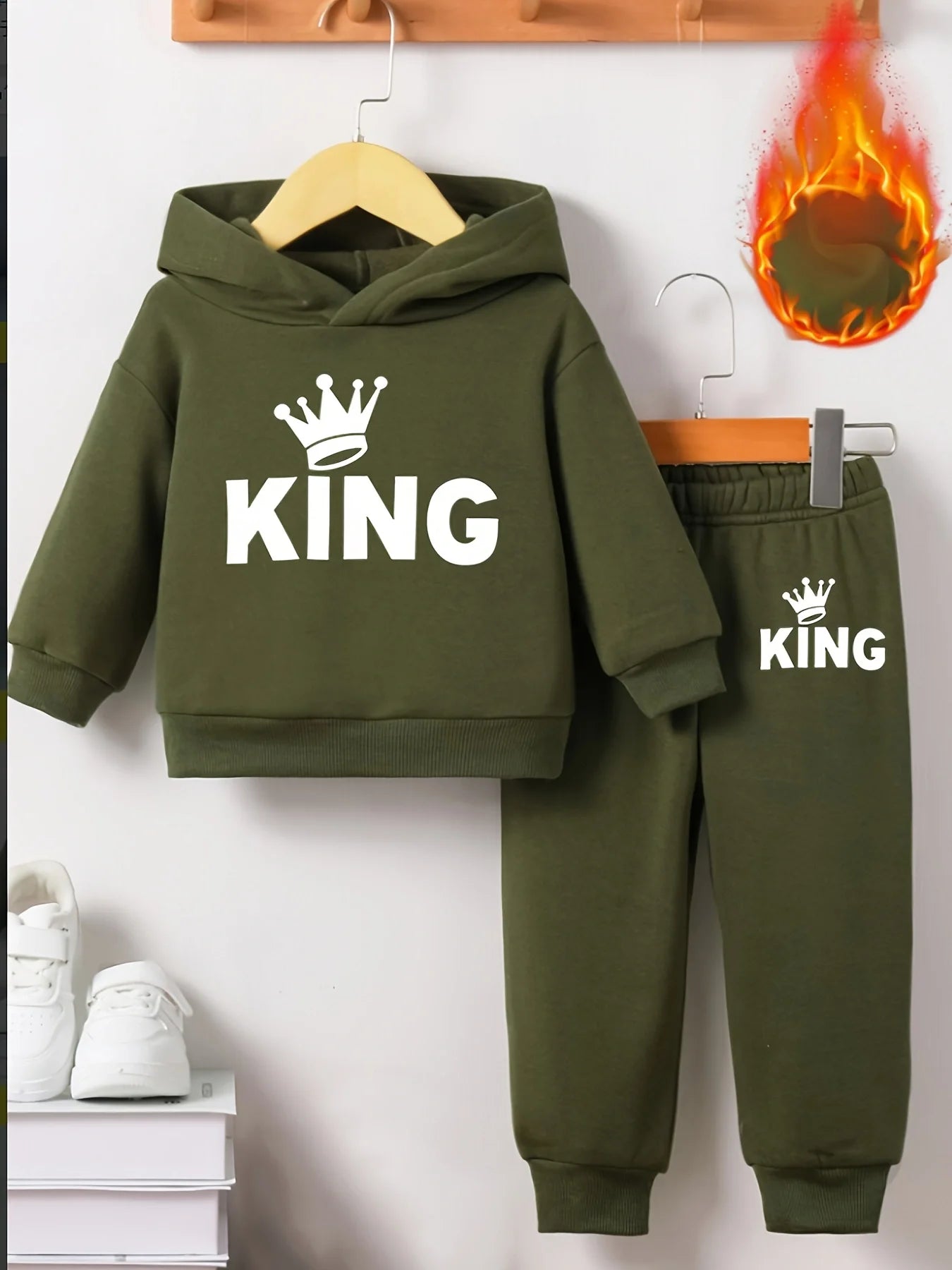 Set Tuta Felpa e Pantaloni Baby Boy KING